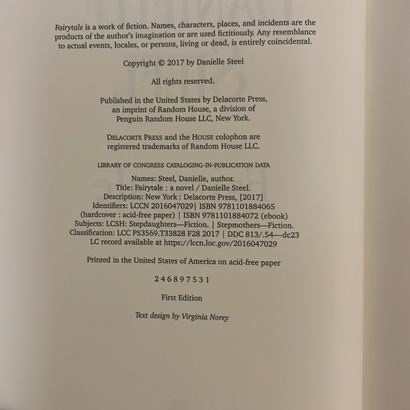 First edition Daniel Steel *Fairytale* 2017 novel - Picture 4 of 5